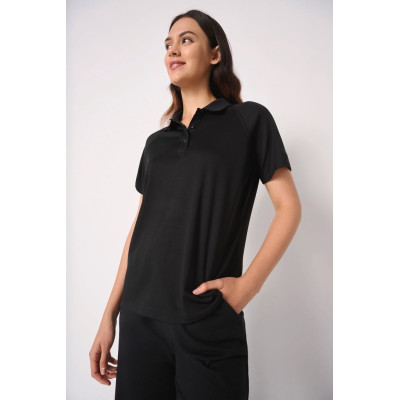 Ladies' basic polyester polo shirt